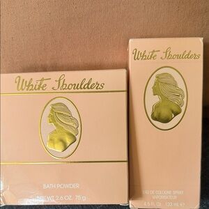 Bath Powder and Eau de Cologne Set - Gold and Cream
